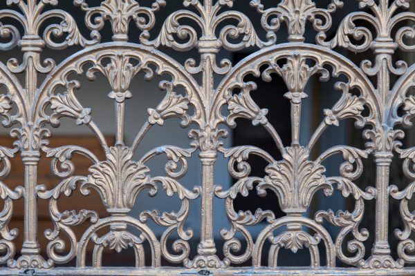 Wrought,Iron,Fencing,Gold